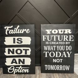 Failure Is Not An Option Canvas 