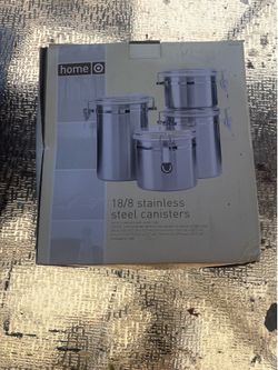 Durable 18/18 stainless steel canisters set from Home