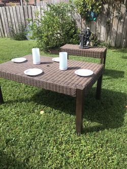 Patio table and buffet table only in good condition