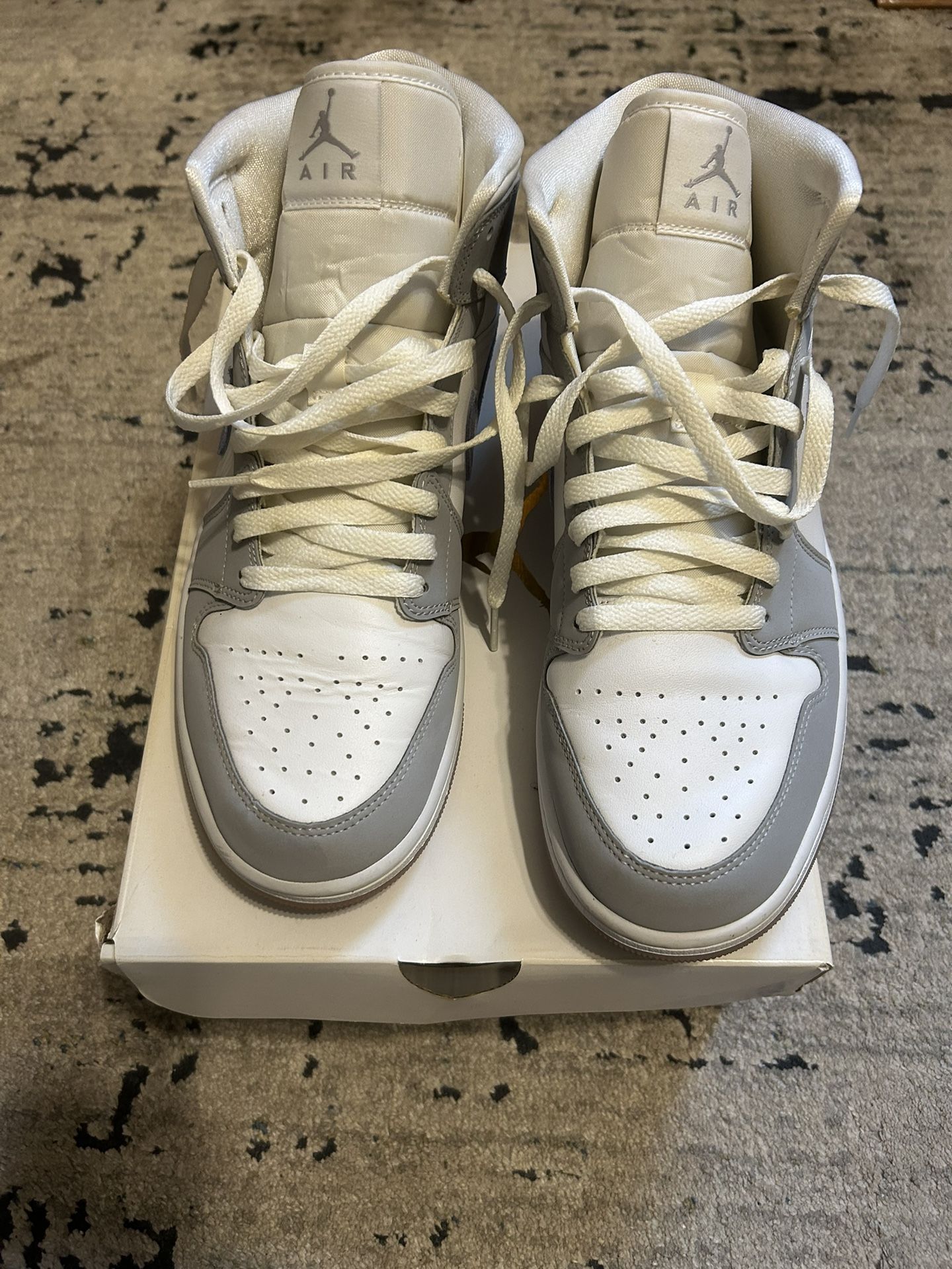 Jordan 1 Mid Wolf Grey ( Size 12womens/10.5mens)
