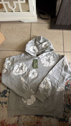 Grey denim tears hoodie
