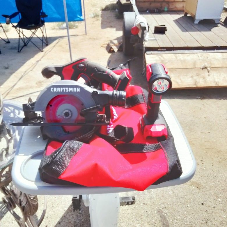 Saw And Flashlight And Bag. No Battery Or Charger. $80