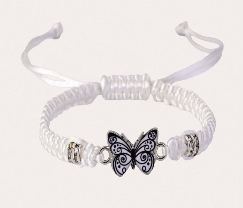 White N A Black , Butterfly Pull Tie Bracelet