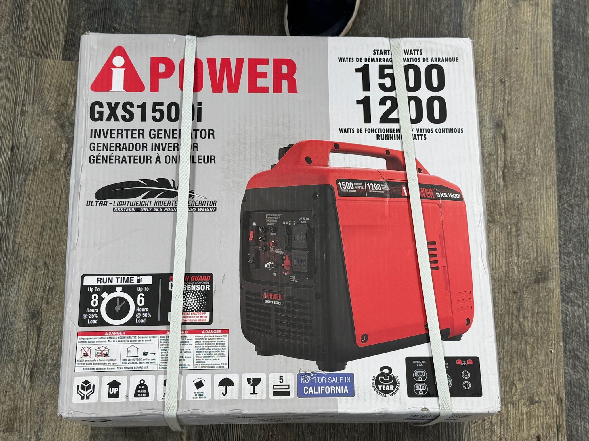 iPOWER GXS1(contact info removed)-Watt Recoil Start Gasoline Ultra-Light Inverter Generator
