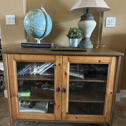 Solid Wood Storage TV Stand