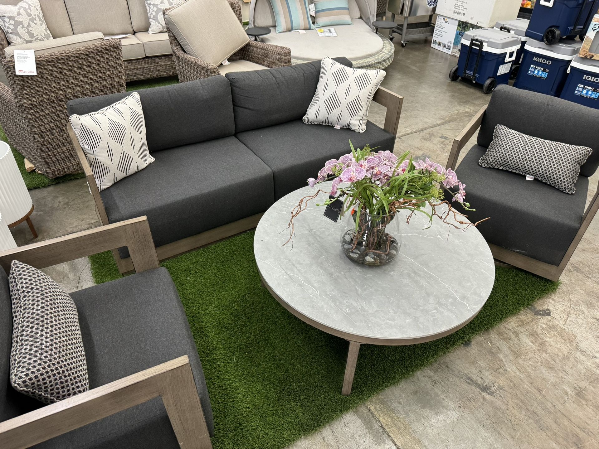 Agio Menorca 4-piece Outdoor Patio Deep Seating Set