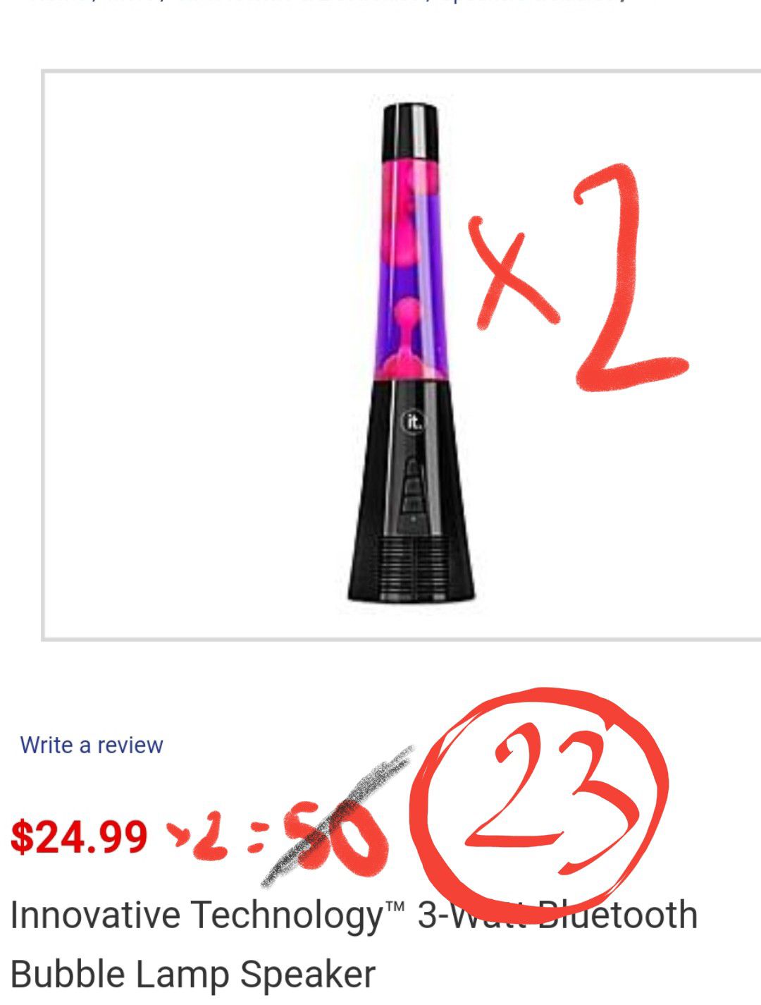 Two lava lamp with Bluetooth speakers
