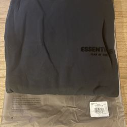 Essentials Fear Of God Hoodie - Stretch Limo Black - Sz Large 