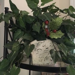 Artificial Plants In Nice Tin Vases   Large 