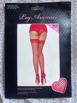 Leg Avenue Red Fisher Stockings Highs