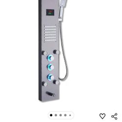 LED Rain Showe With Water Massage Jets