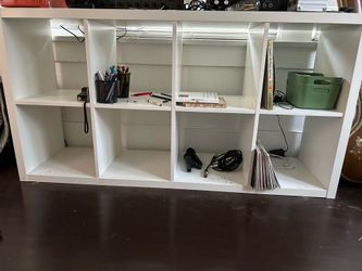IKEA White Kallax Storage Shelves Cubes 4x2