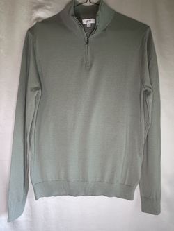 Mens’ Reiss Merino Wool Sweater In Sage Green