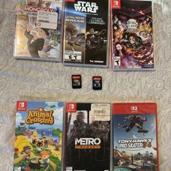 Nintendo Switch Game Lot Bundle Animal Crossing Zelda Tears of the kingdom echoes  demon slayer star wars