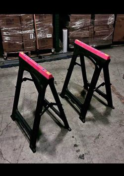 New 1 Pair Foldable Sawhorses 700 lb Weight Capacity Saw horse