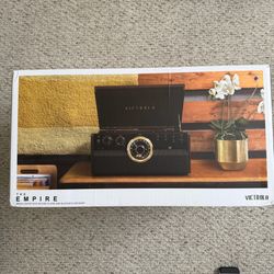 NWT Victrola The Empire Record Player  MUSIC CENTER WITH RECORD PLAYER AND BLUETOOTH SPEAKERS