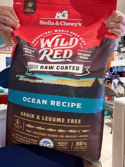 Stella & Chewy's Wild Red Dry Dog Food Raw Coated High Protein Grain & Legume Free Ocean Recipe, 21 lb. Bag