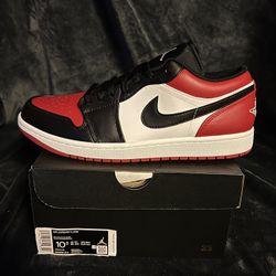 Jordan 1 Bred Toe low size 10.5