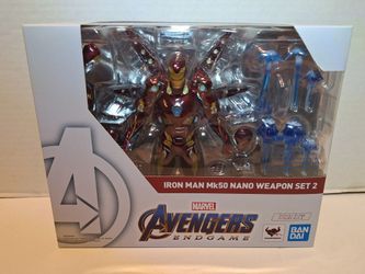 S.H.FIGUARTS: IRON MAN MK50 (NANO WEAPON 2.0) FIGURE SET BANDAI BRAND NEW