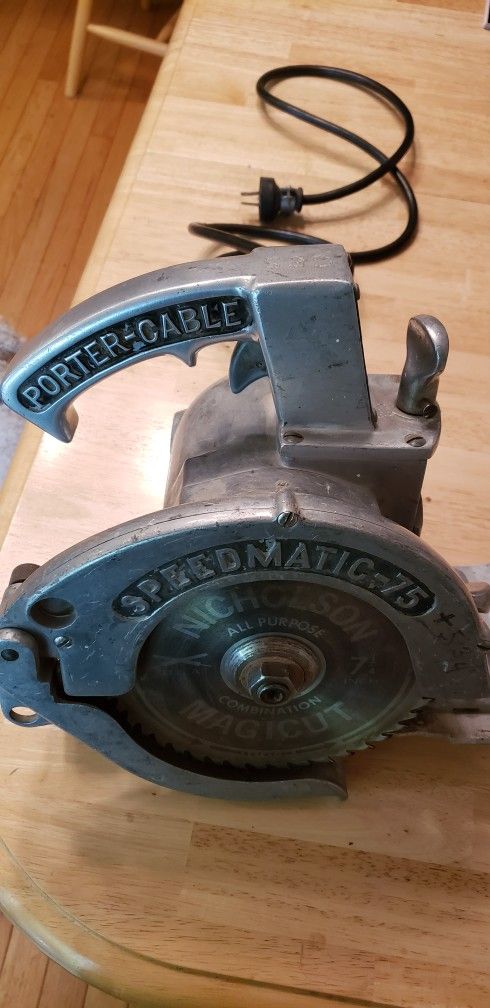 Vintage 1950s Porter Cable Speedmatic 75 Skill Saw