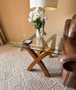 Glass end tables