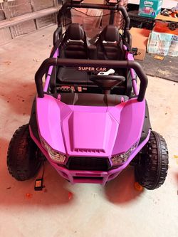 Super Car Kids Electric Ride-On UTV Pink