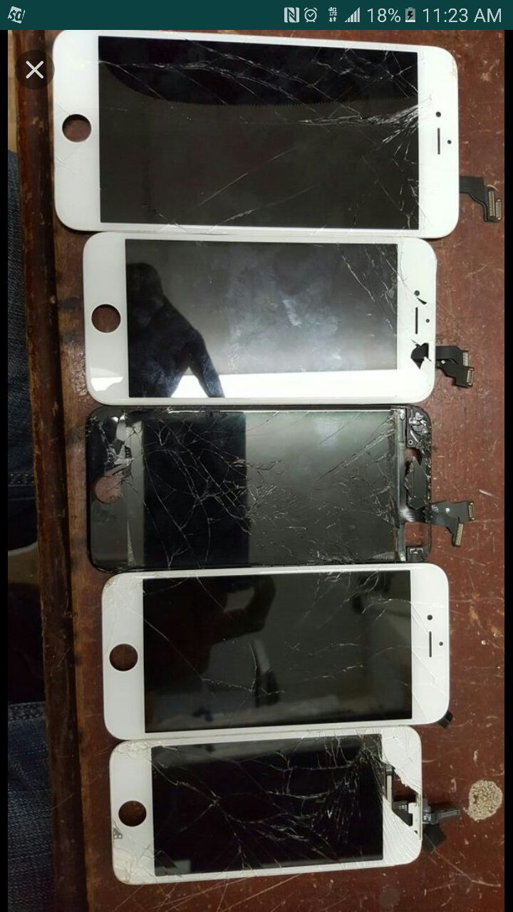 Iphone screen on the spot