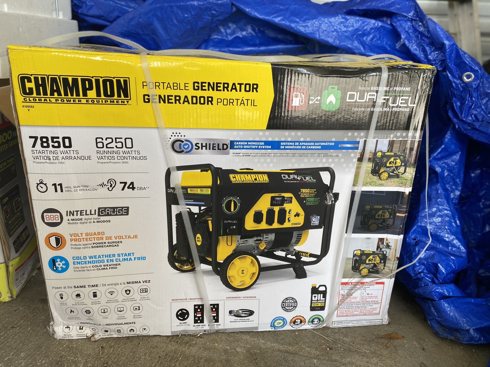 Champion 6250 dual fuel Generator
