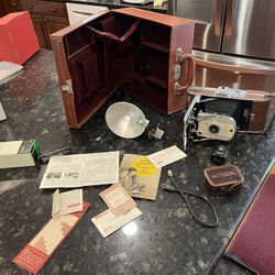 1950s polaroid land camera model 95A w accessories and carry case
