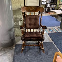 1800’s Antique Nichols and Stone Rocking Chair