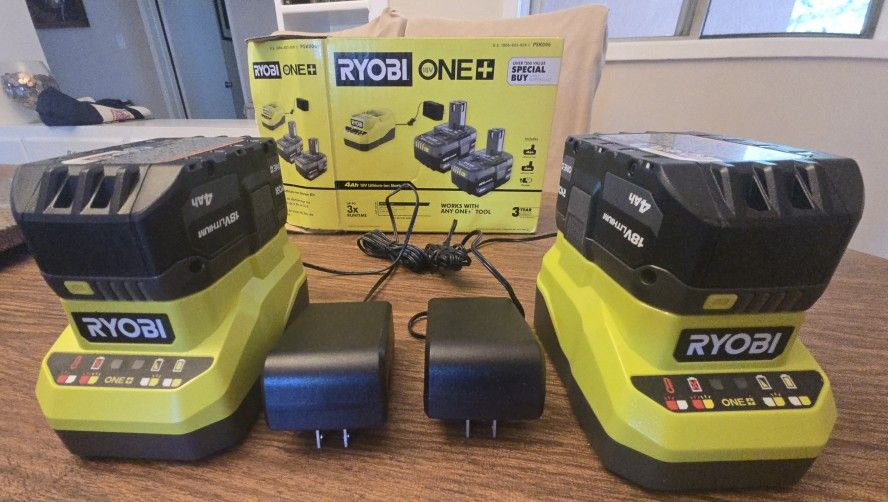 Ryobi ONE+ Battery and Charger Set 4Ah Batterie