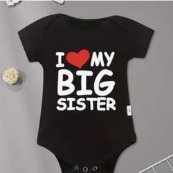 Black Onesie - I Love My Big Sister