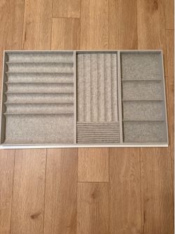 IKEA KOMPLEMENT Jewelry Organizer Insert for PAX Wardrobe Pull-Out Tray Light Gray 39 3/8” x 22 7/8”