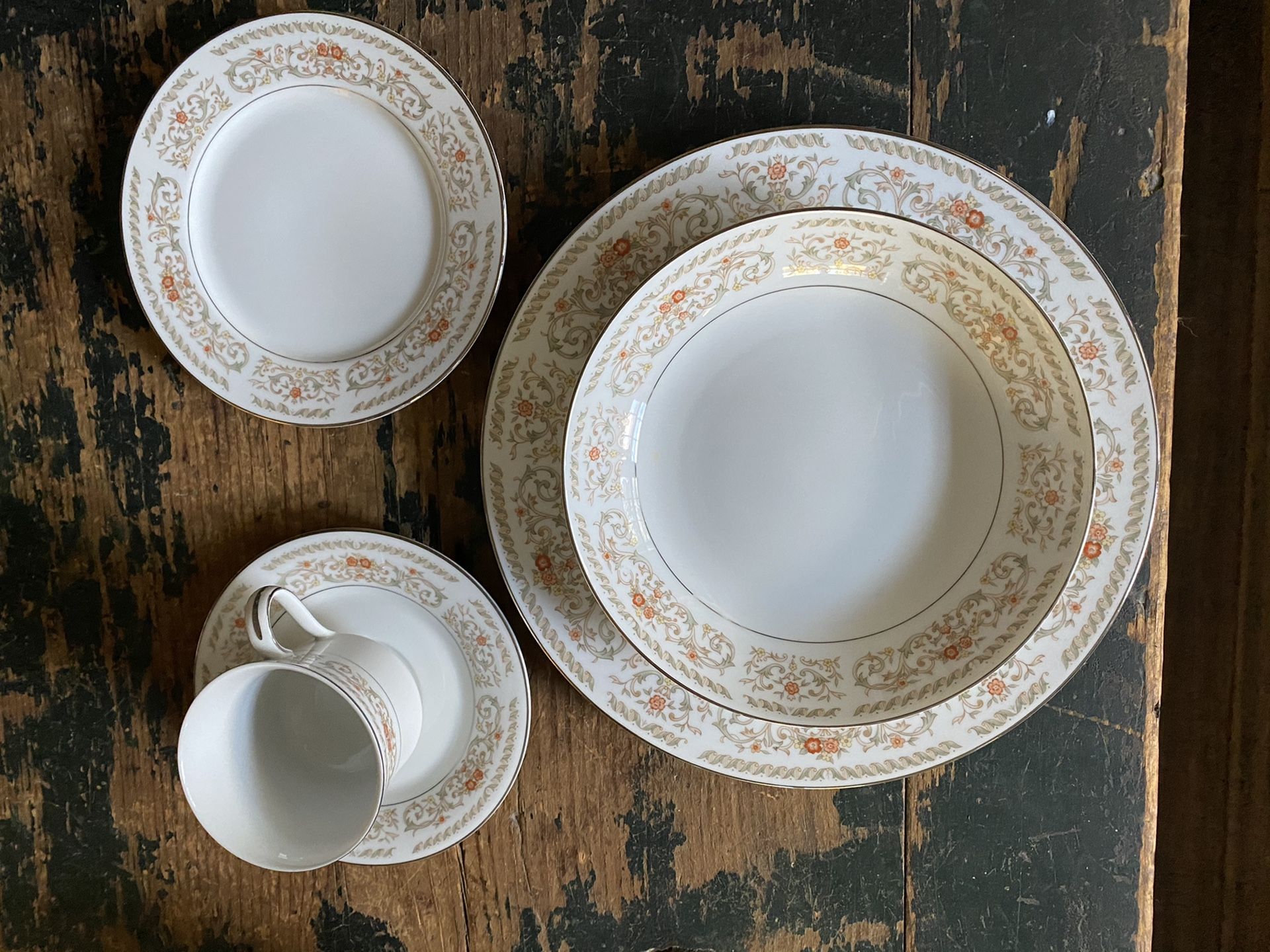 5 piece dish ware set