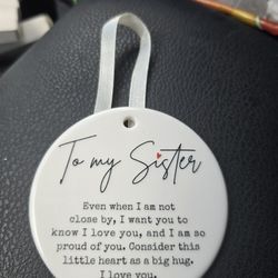 Small Sisters Porcelain Sign or Ornament