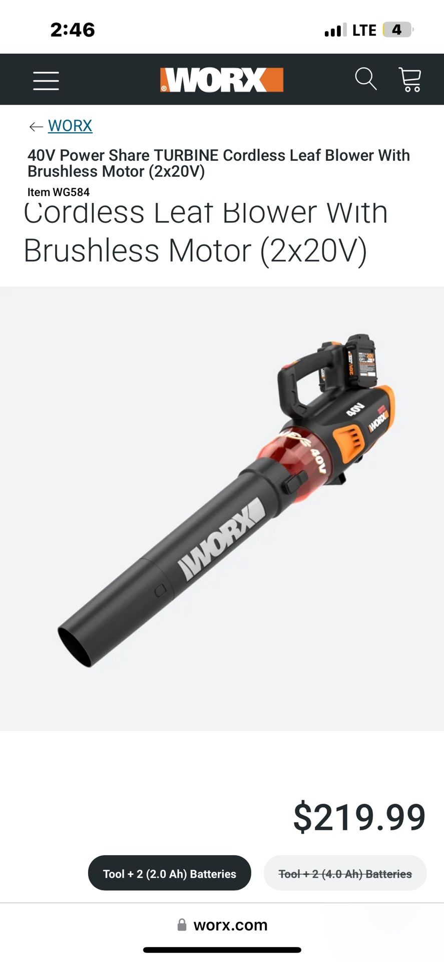 Worx Leaf Blower
