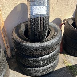 245/65/16 Dunlop Set Of 4 Tires 95% life Installed And Balanced Set De 4 Llantas Como Nuevas Instaladas Y Balanceadas