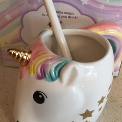 New ceramic unicorn cup and spoon stirrer