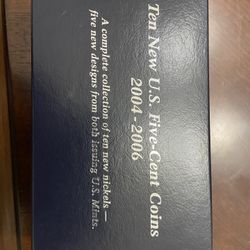 2004-2006 Ten New U.S. Five-Cent Coins Uncirculated Set