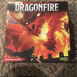 Dragonfire - a cooperative Dungeons & Dragons deck building card/ board game in almost new condition.  $35
