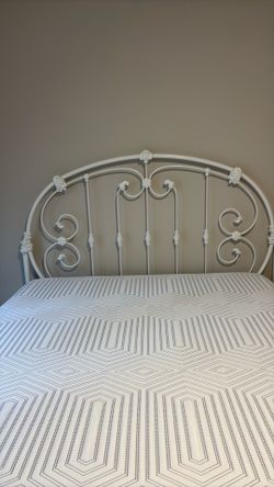 Queen wrought iron headboard
