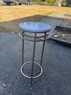 Side table, plant stand, metal base, ceramic top, good shape, delivery