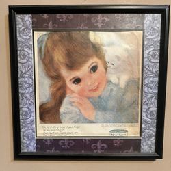 Vintage 1963 Ad, American Can Company, Tissue, Girl, And Kitten