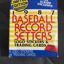 Baseball Record Setters Logo Stickers & Trading Cards 