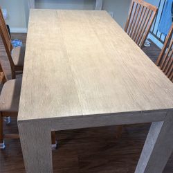 Full Dining Set - Wood Table & Four Chairs