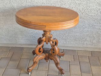 27" width X 19" depth X 29.5 height// antique oval table , in good condition