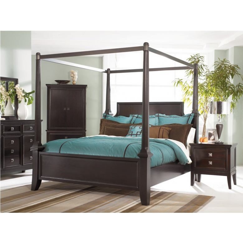 Bedroom Set | Martini Suite Poster Bed with Canopy