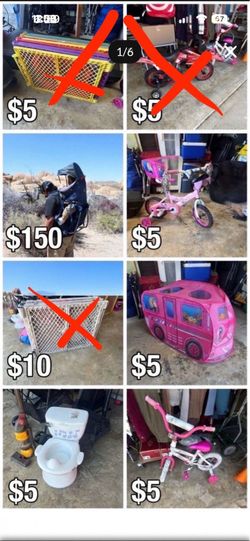 Kids gear, potty, bike, carrier, tent