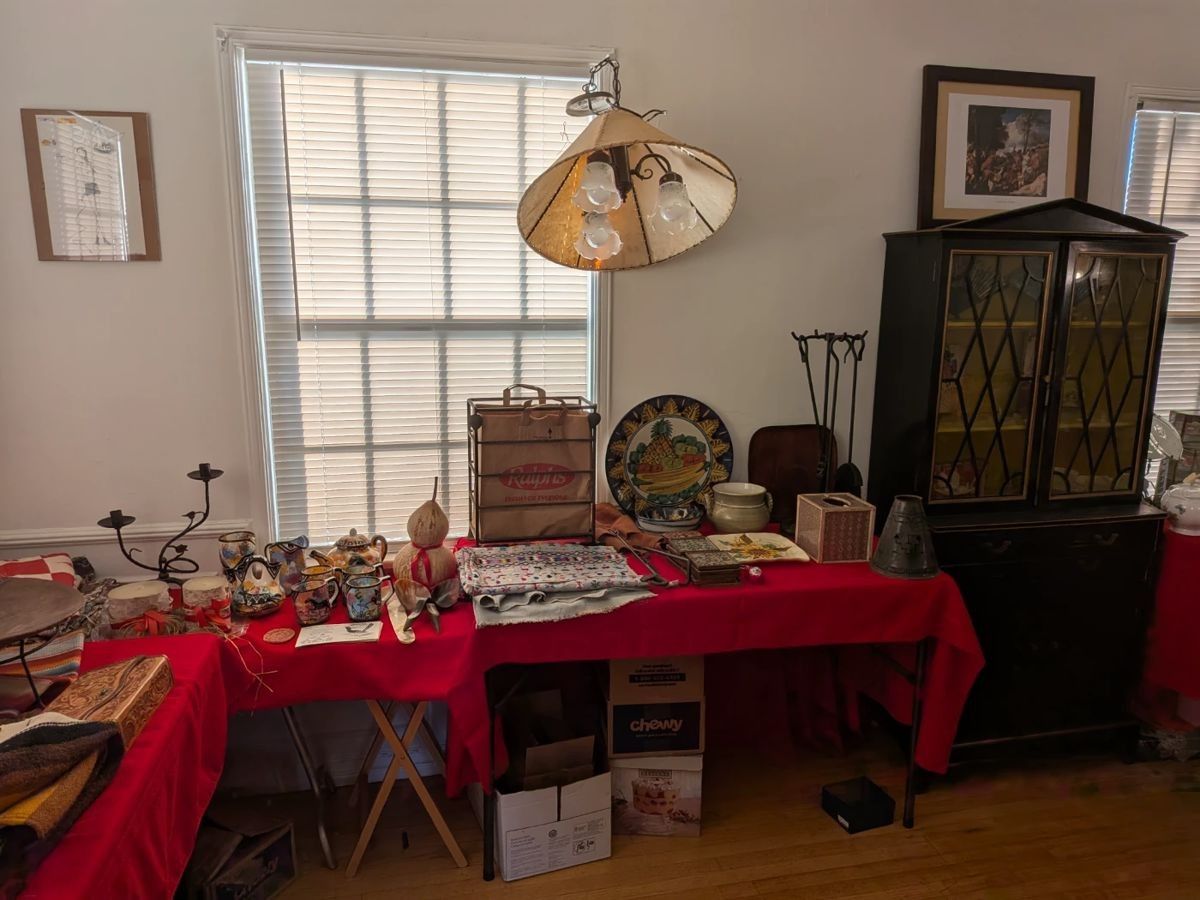 ESTATE SALE-ROSEMEAD - Furniture including a lovely footed secretary by Jasper co, artwork, jewelry, southwest style items, Asian style items, lightin