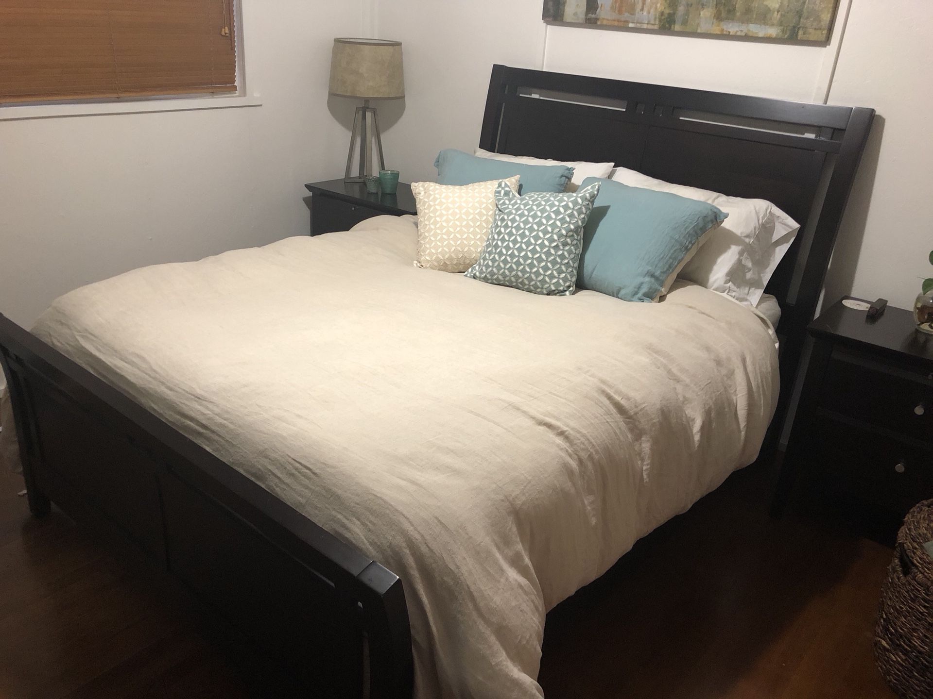 Macy’s Edgewater Queen Bed Set - Bed Frame, Box Spring, Nightstands